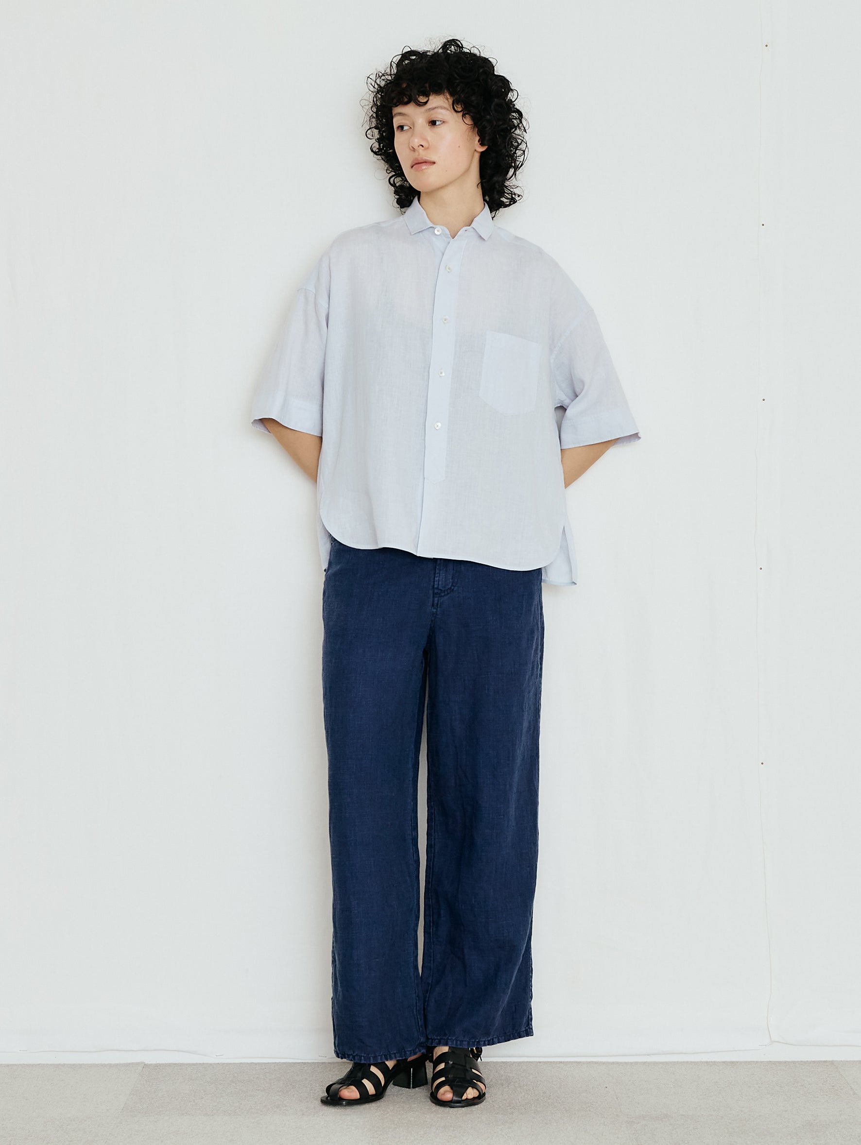予約商品】リネン半袖シャツ TBFS-404