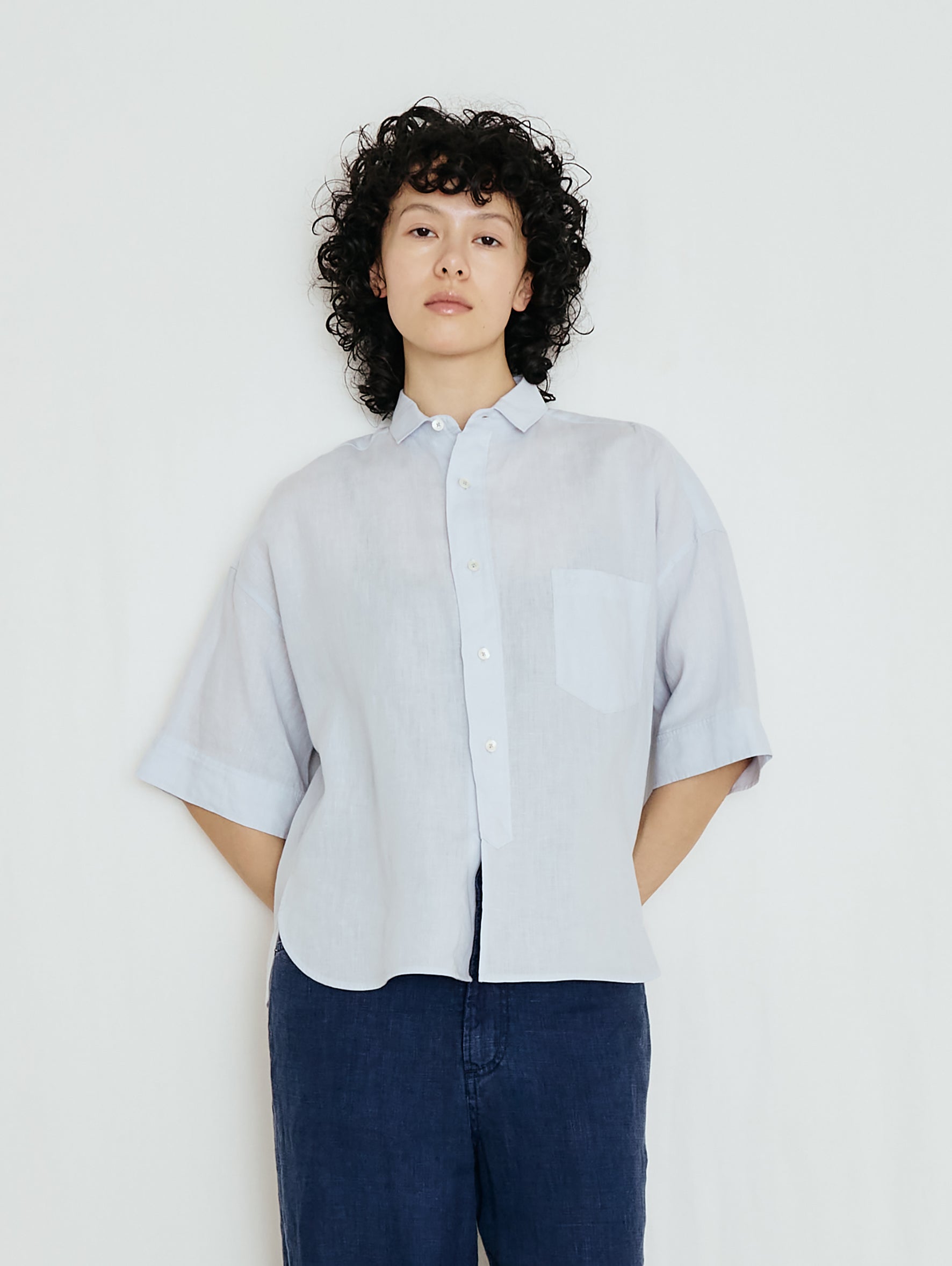 【予約商品】リネン半袖シャツ TBFS-404