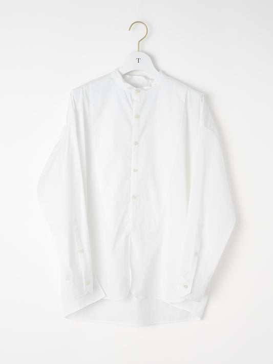 ノーカラービブヨークシャツ/TBEA-102