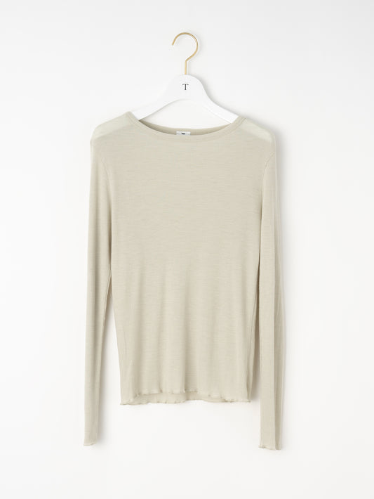 ウールシルククルーネックプルオーバー/TBEA-292