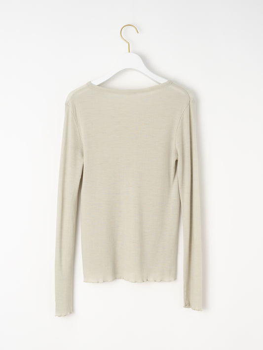 ウールシルククルーネックプルオーバー/TBEA-292