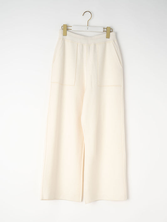 ミラノリブワイドニットパンツ/TBEA-323