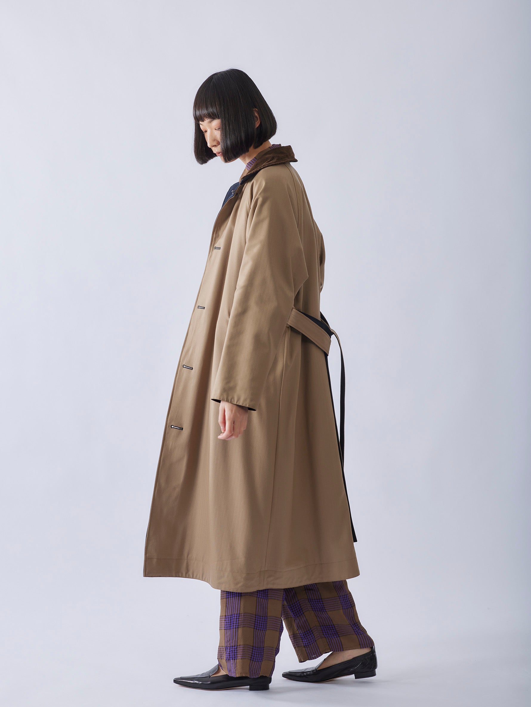 リバーシブルステンカラーコート/TBAA-011