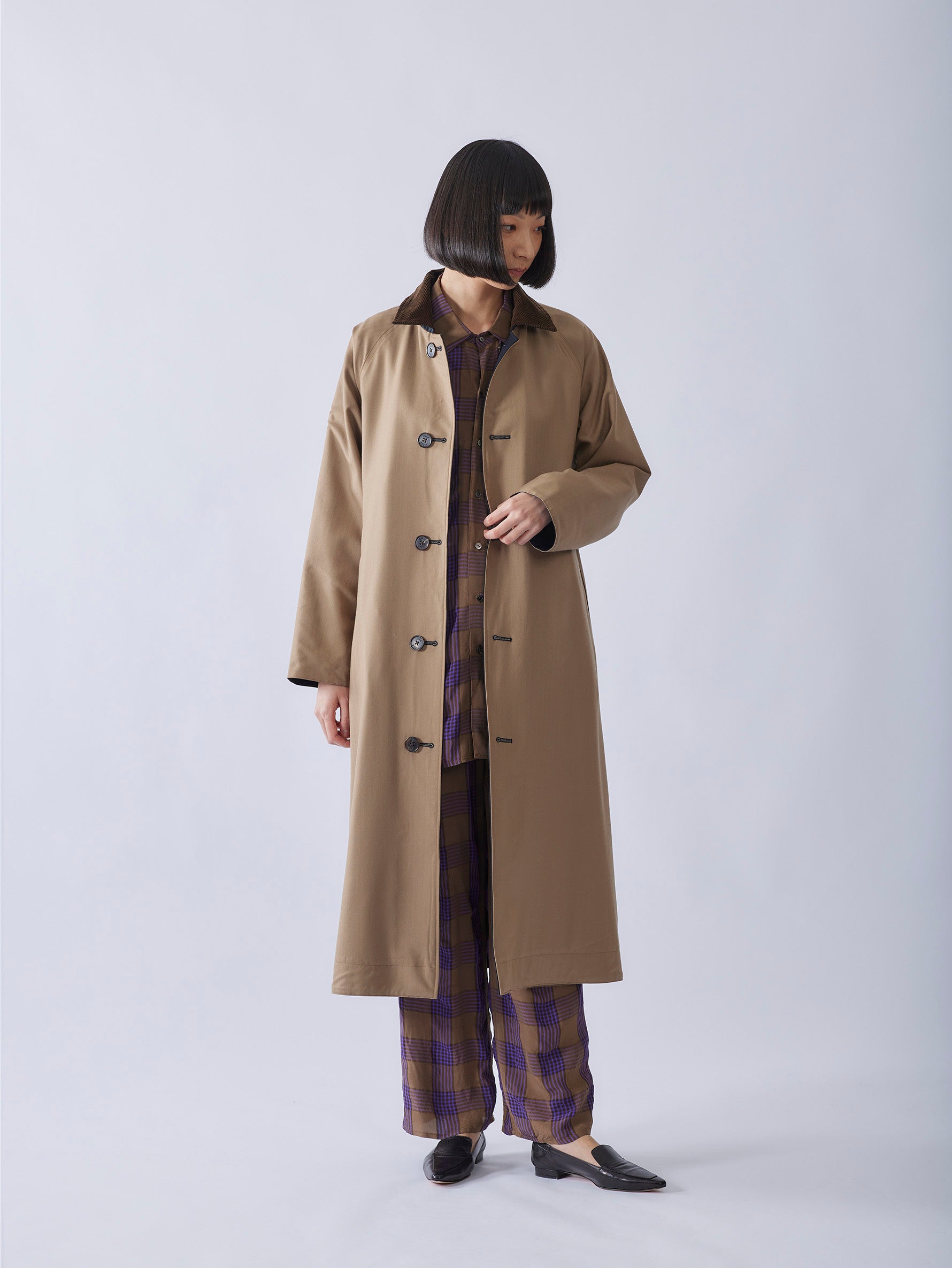 リバーシブルステンカラーコート/TBAA-011