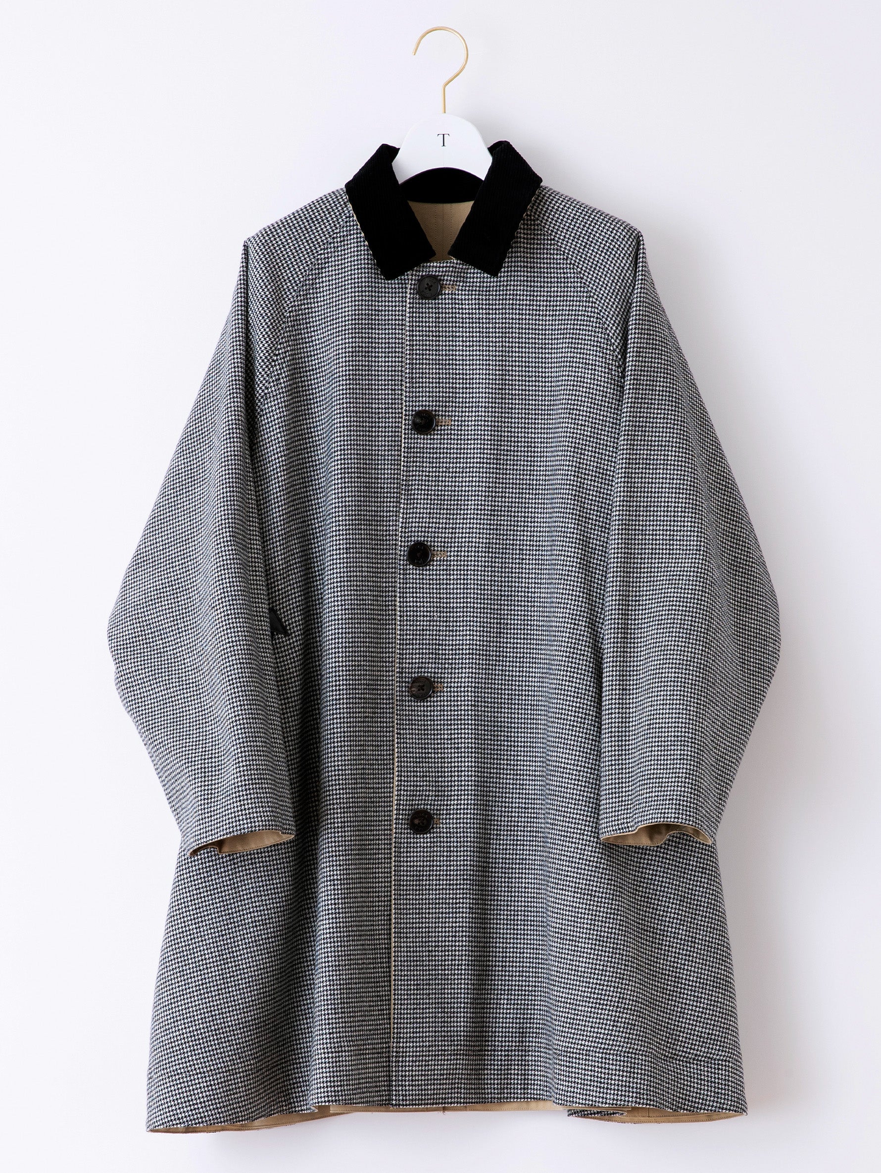 リバーシブルステンカラーショートコート/TBBA-004