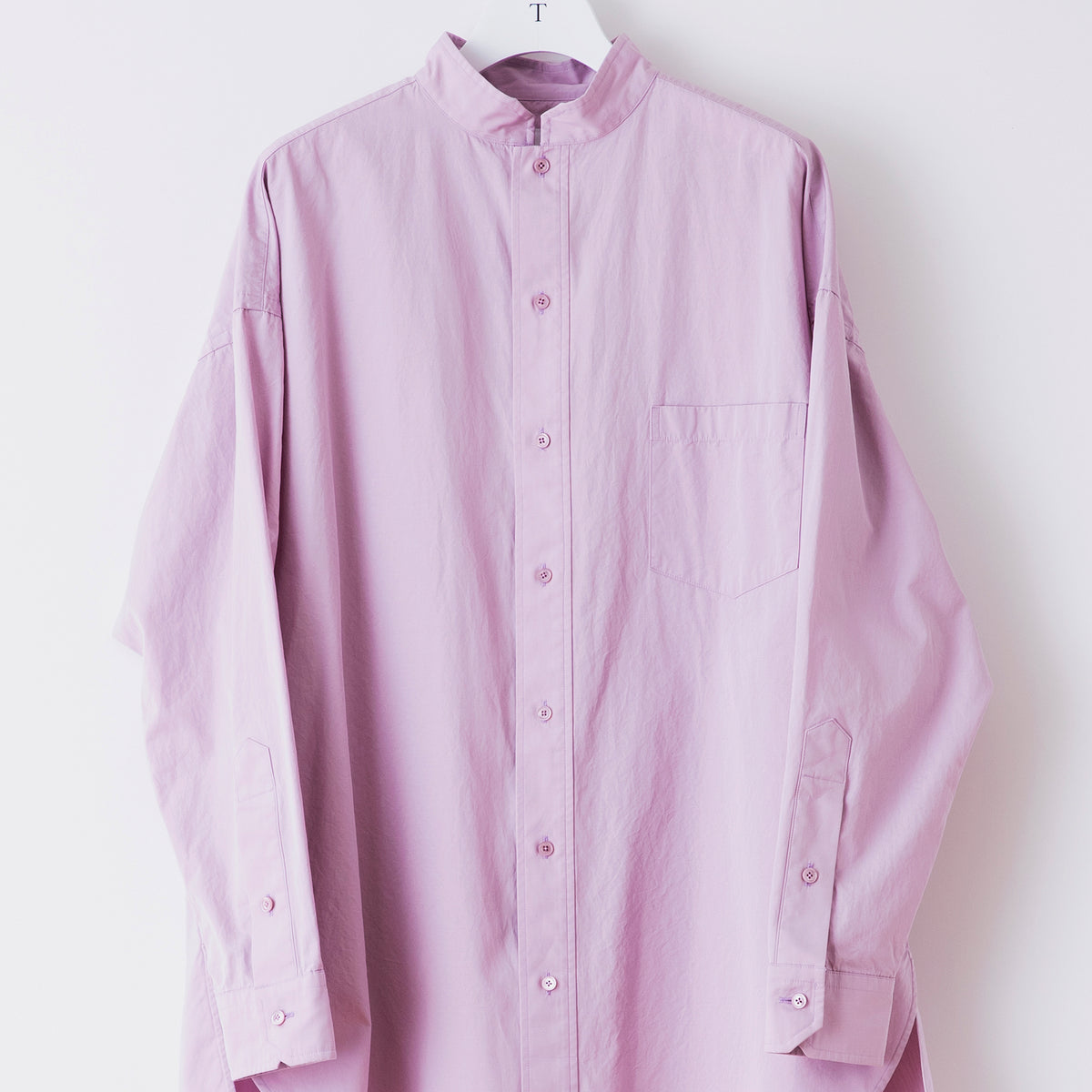 スタンドスクエアビッグシャツWASHUNI/TBBA-113 