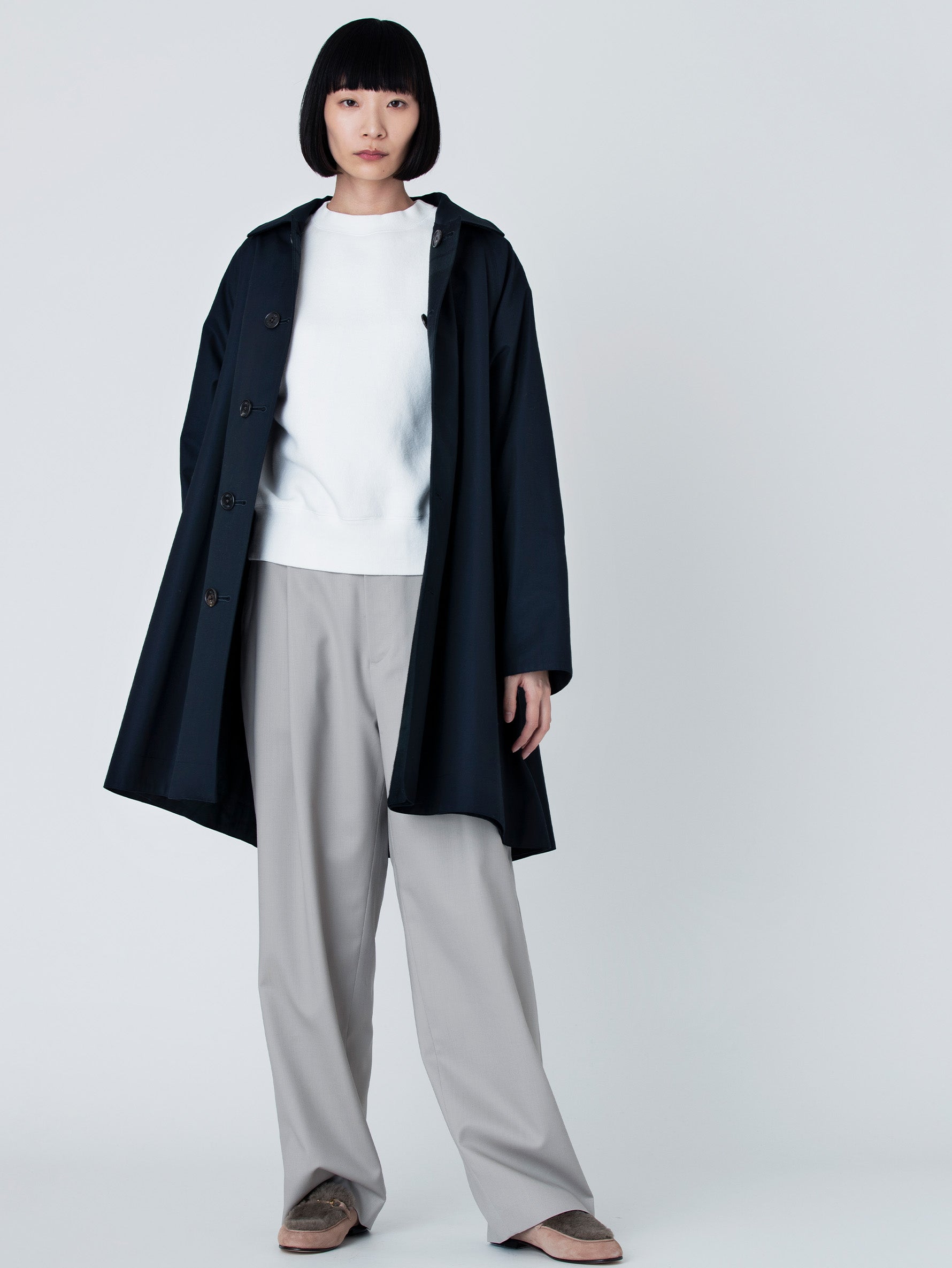 リバーシブルステンカラーショートコート/TBBA-004